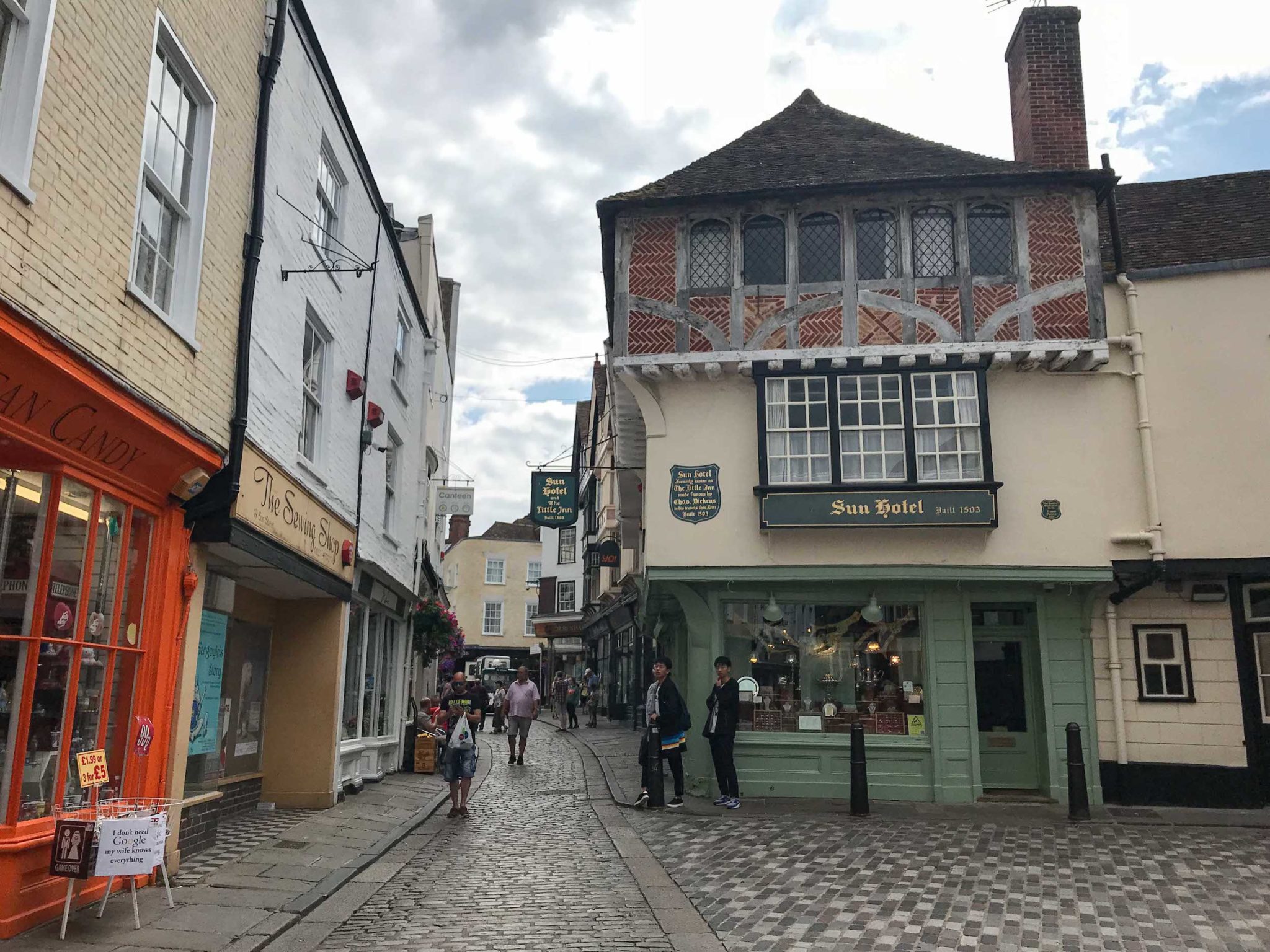 Quaint Canterbury streets and old pubs