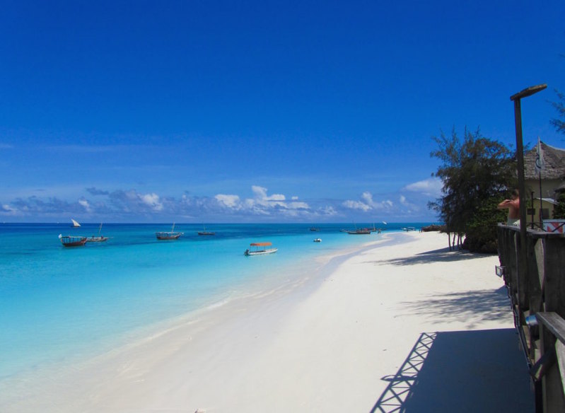 A white sand Zanzibar beach