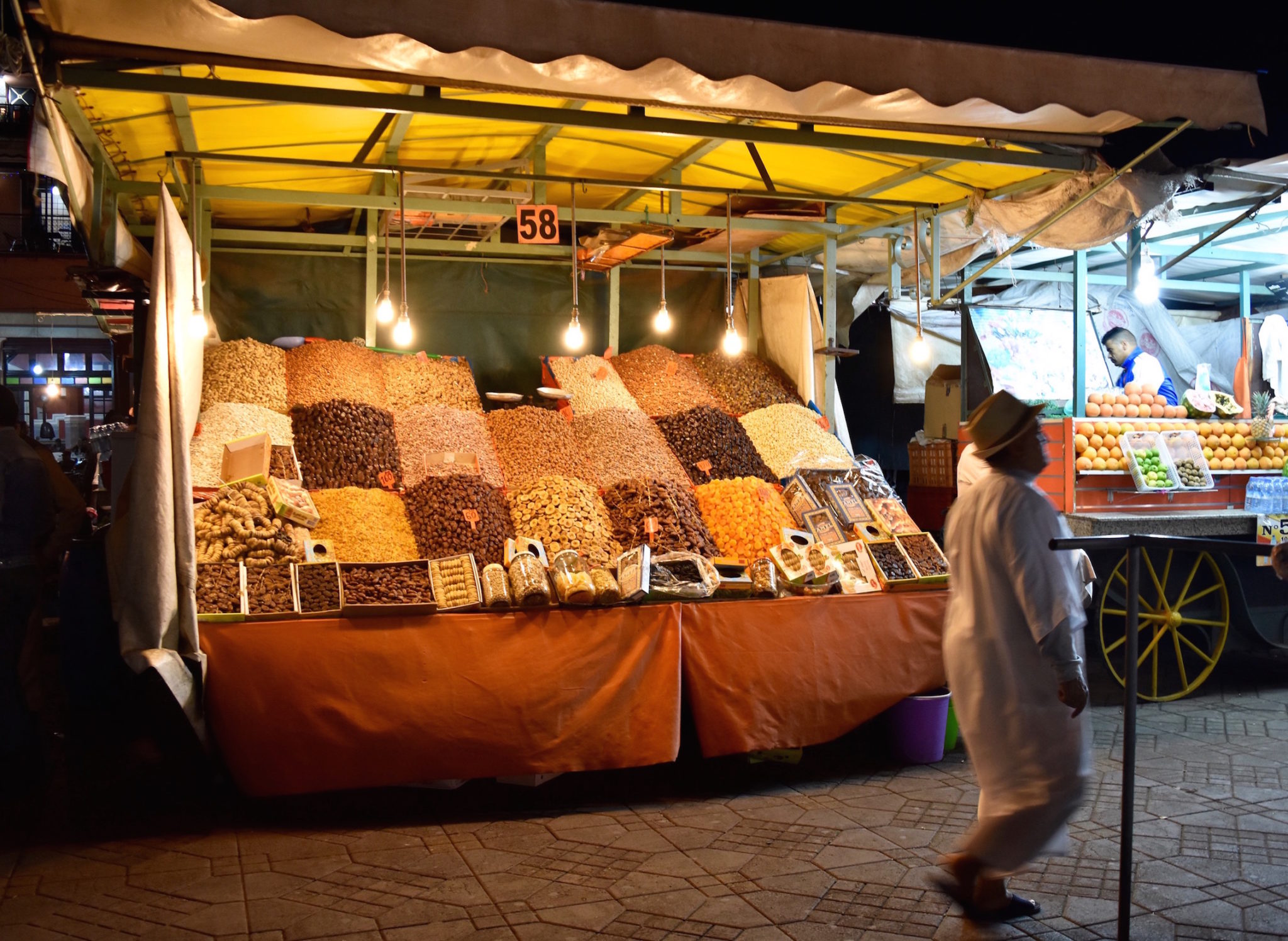 A stall selling nuts and spices 